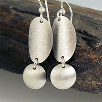 Eco Friendly Wave Pattern Sterling Silver Earrings
